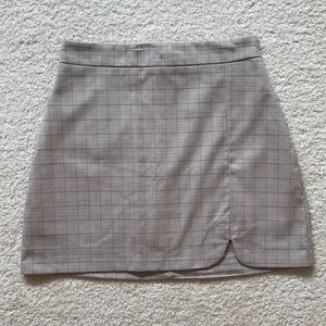 YesStyle Brown Plaid A Line Skirt